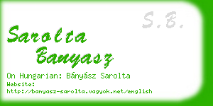 sarolta banyasz business card